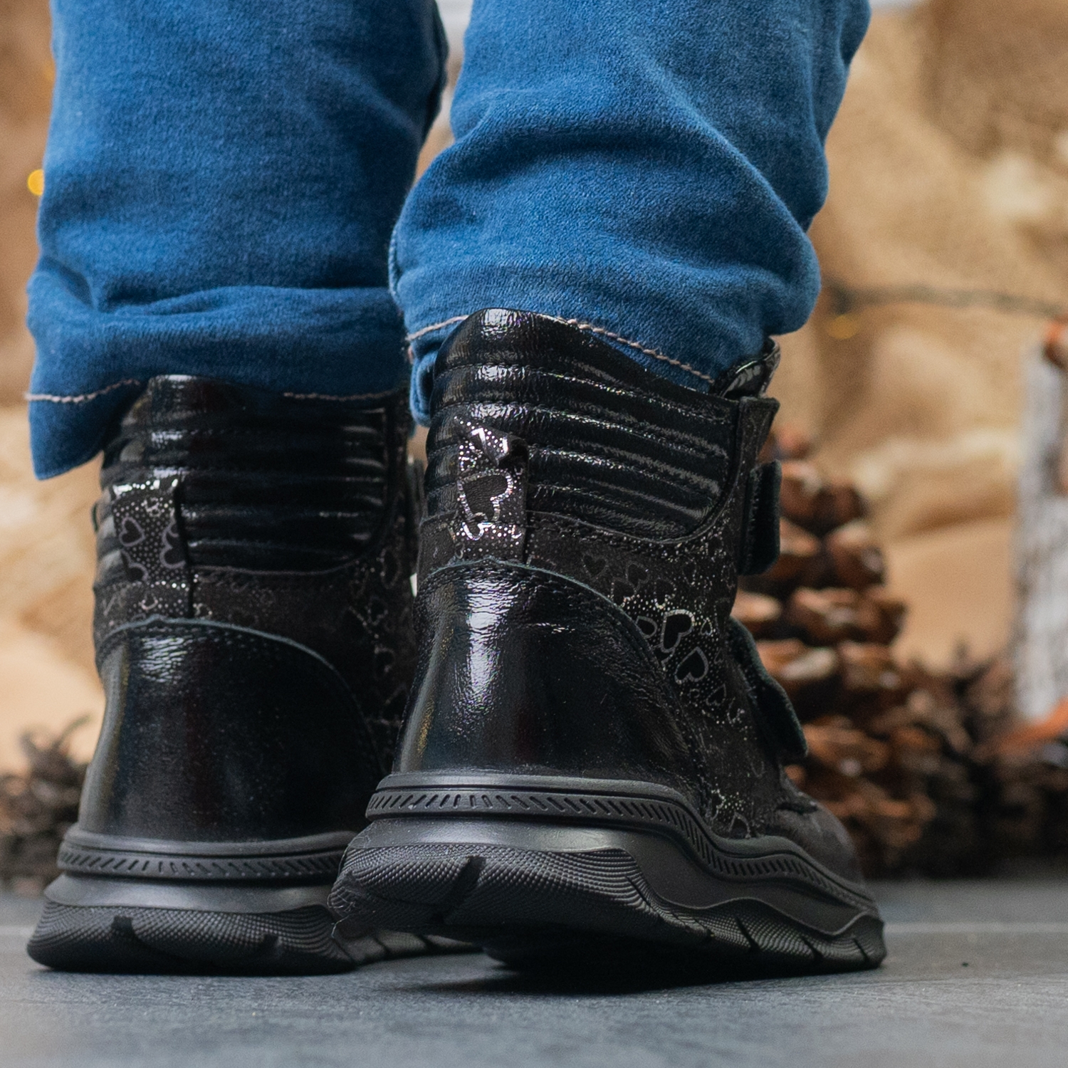 Children's boots PONKI Warrior Black-Sim 21-25