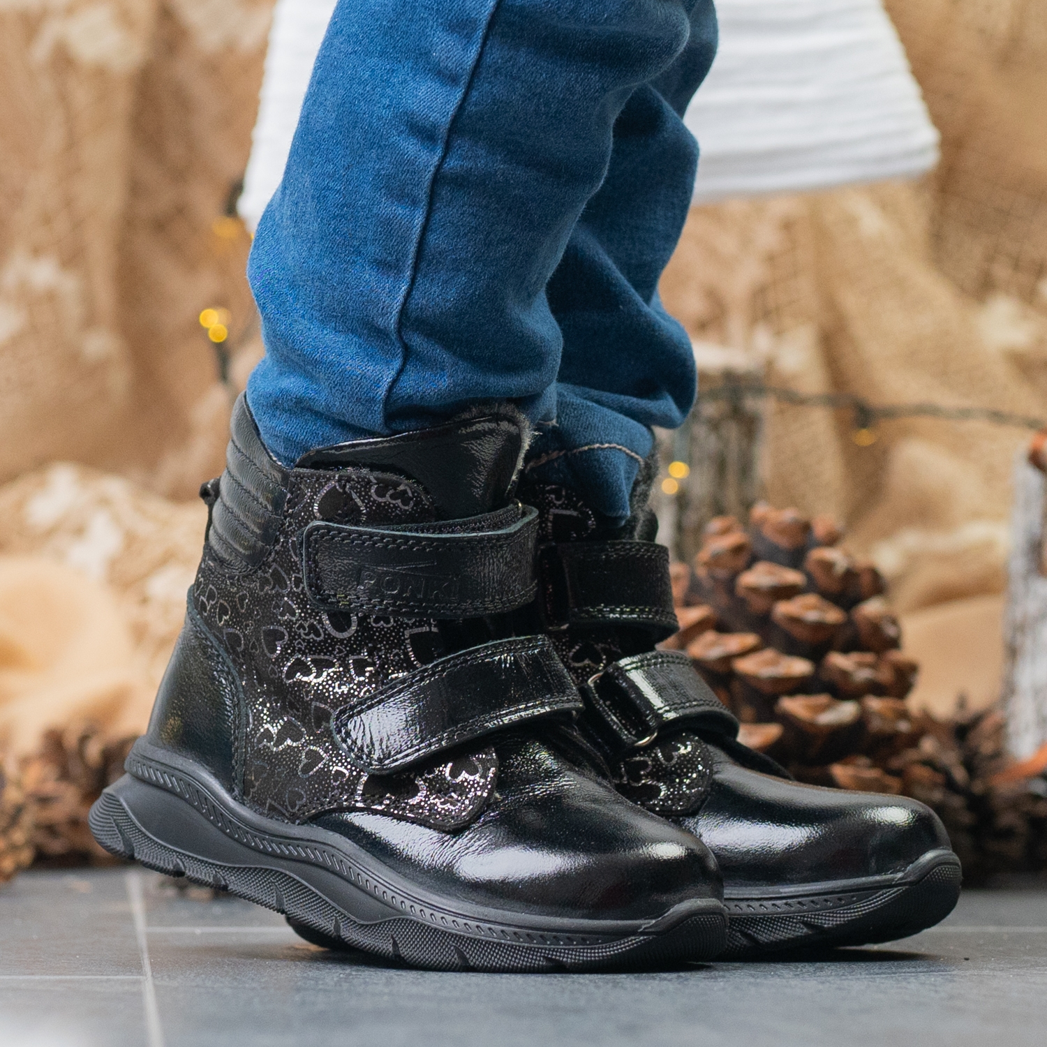 Children's boots PONKI Warrior Black-Sim 21-25