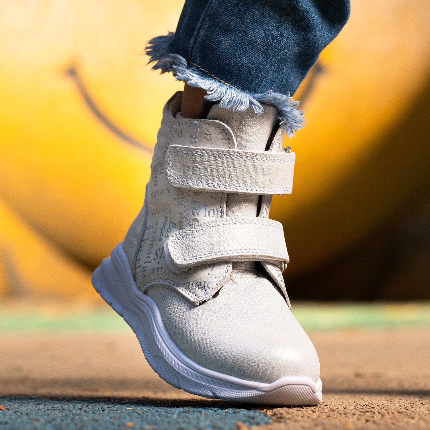 Children's boots PONKI Warrior WHITE 21-25