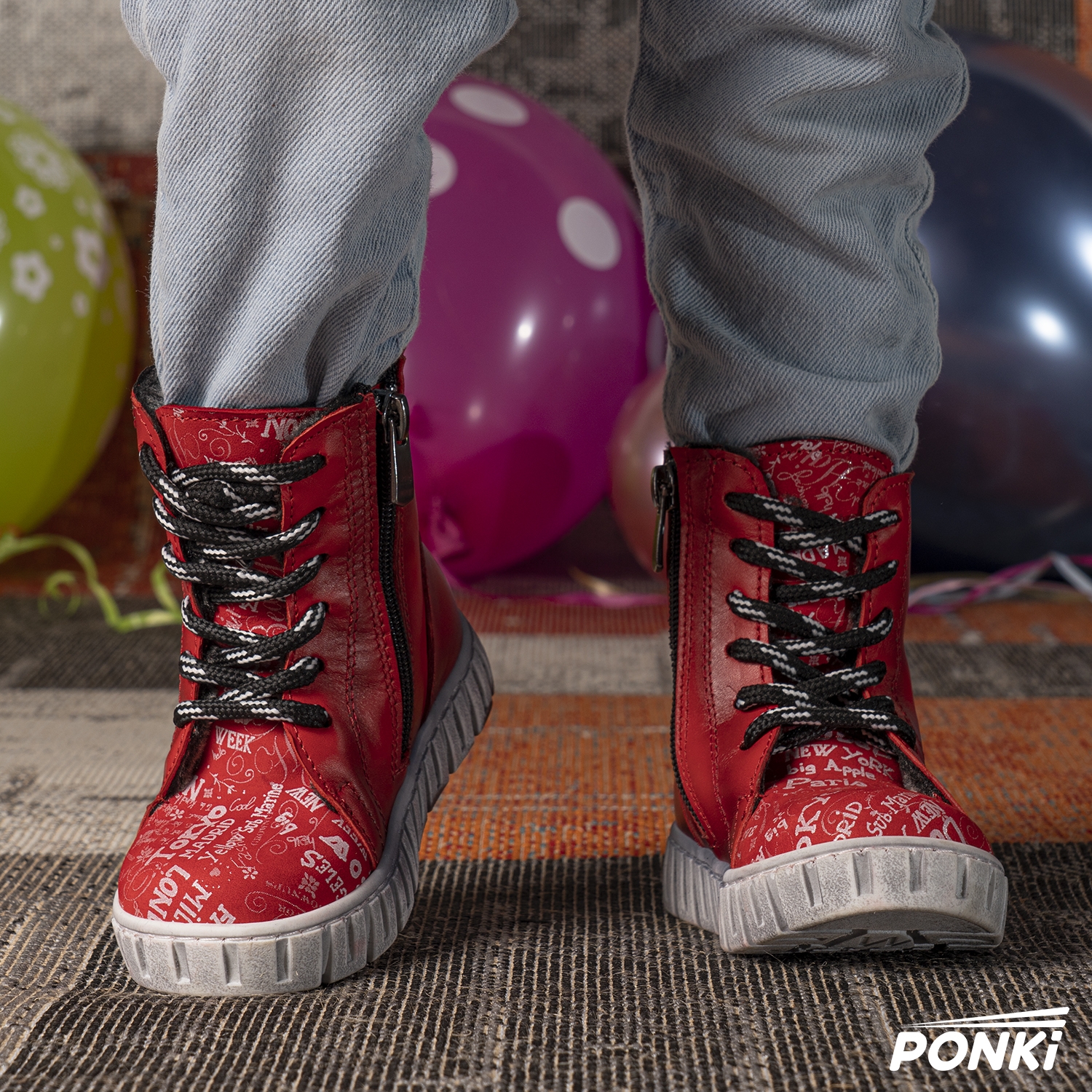 Children's boots PONKI WORLDE RED №26-30