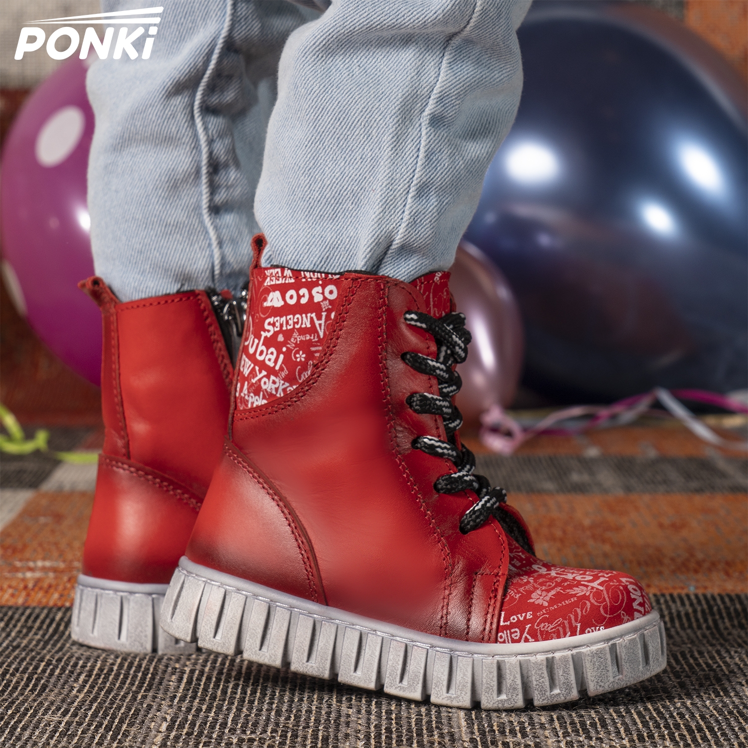 Children's boots PONKI WORLDE RED №26-30