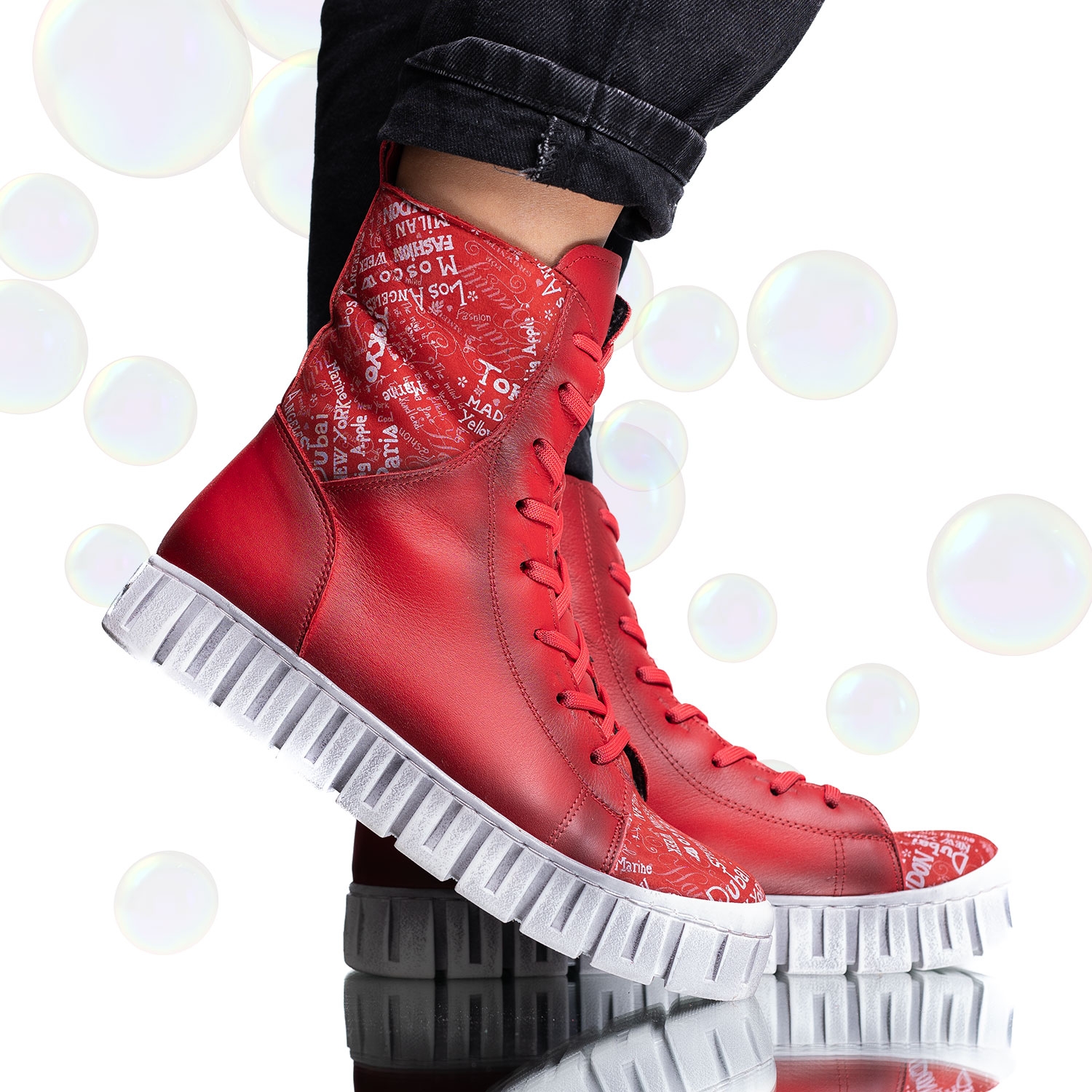 Children's boots PONKI WORLDE RED №31-36
