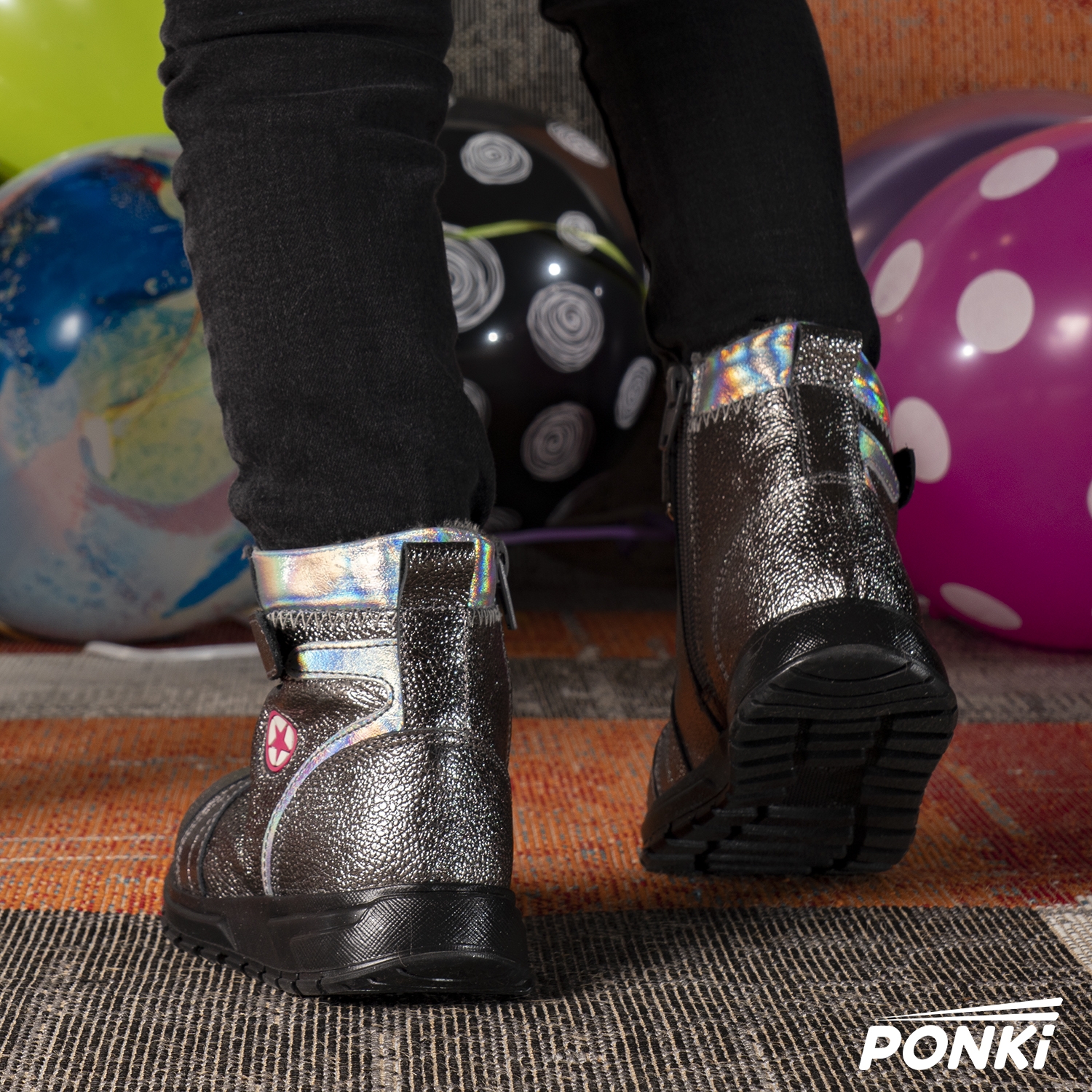 Children's boots PONKI ZYN02 PLATINUM №26-30