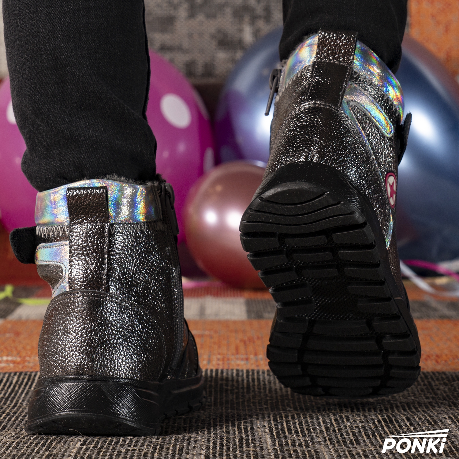 Children's boots PONKI ZYN02 PLATINUM №26-30