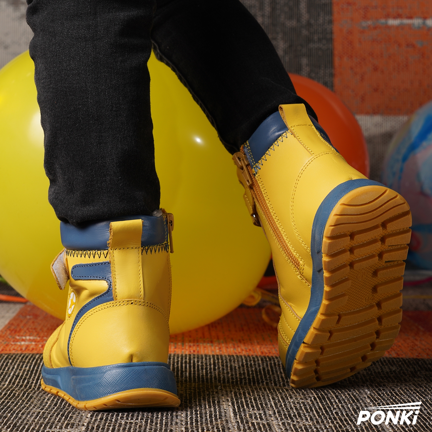 Children's boots PONKI ZYN02 YELLOW №26-30