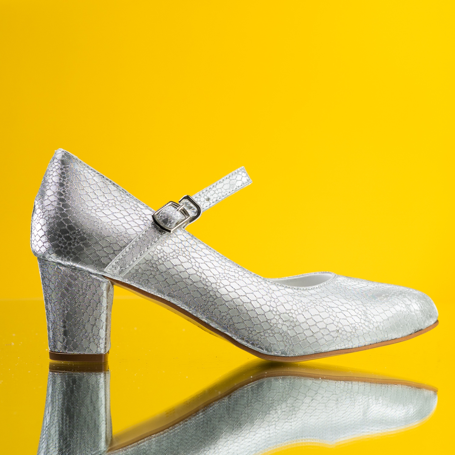 Children’s Formal Heeled Shoes  PONKI Ricercato SILVER №31-36
