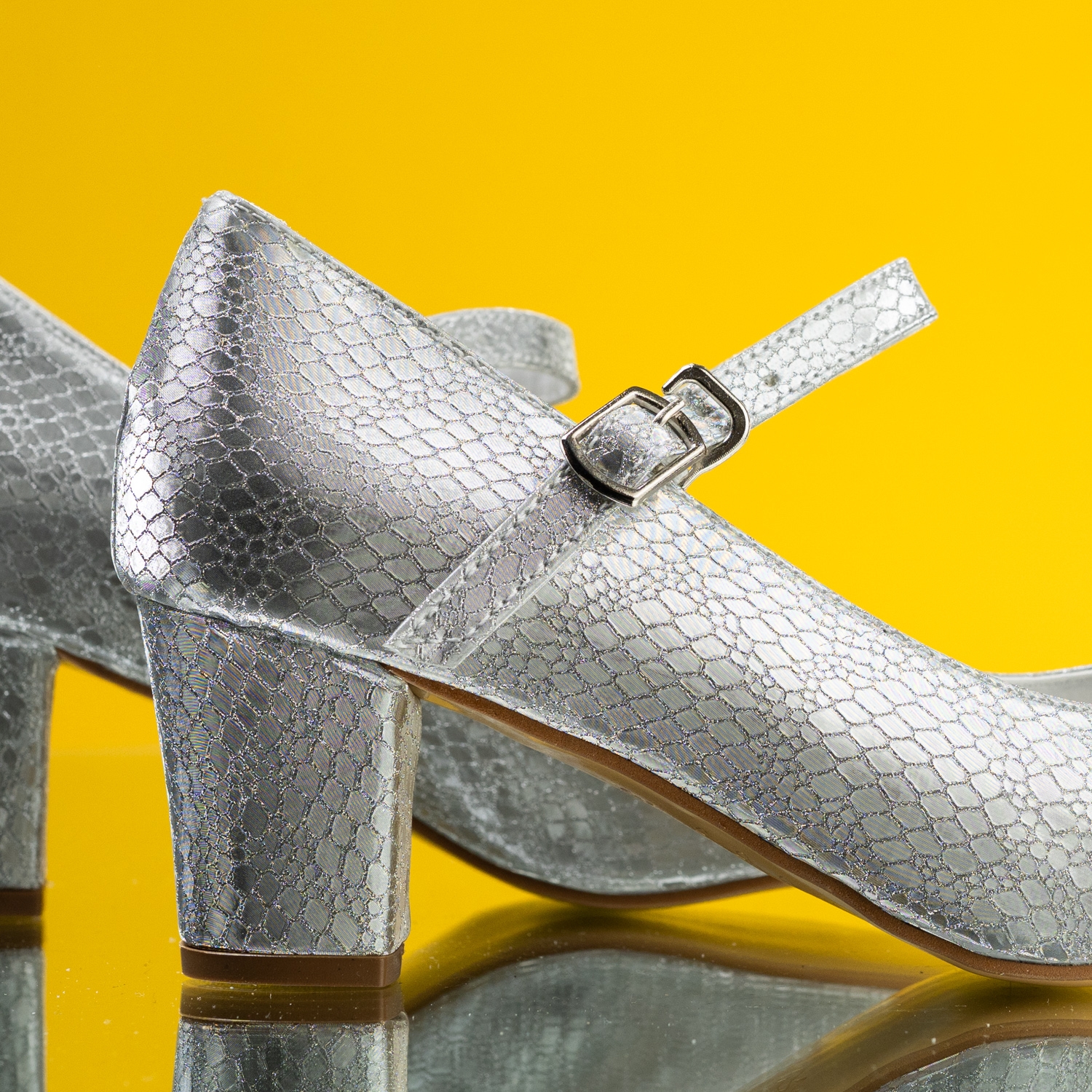 Children’s Formal Heeled Shoes  PONKI Ricercato SILVER №31-36