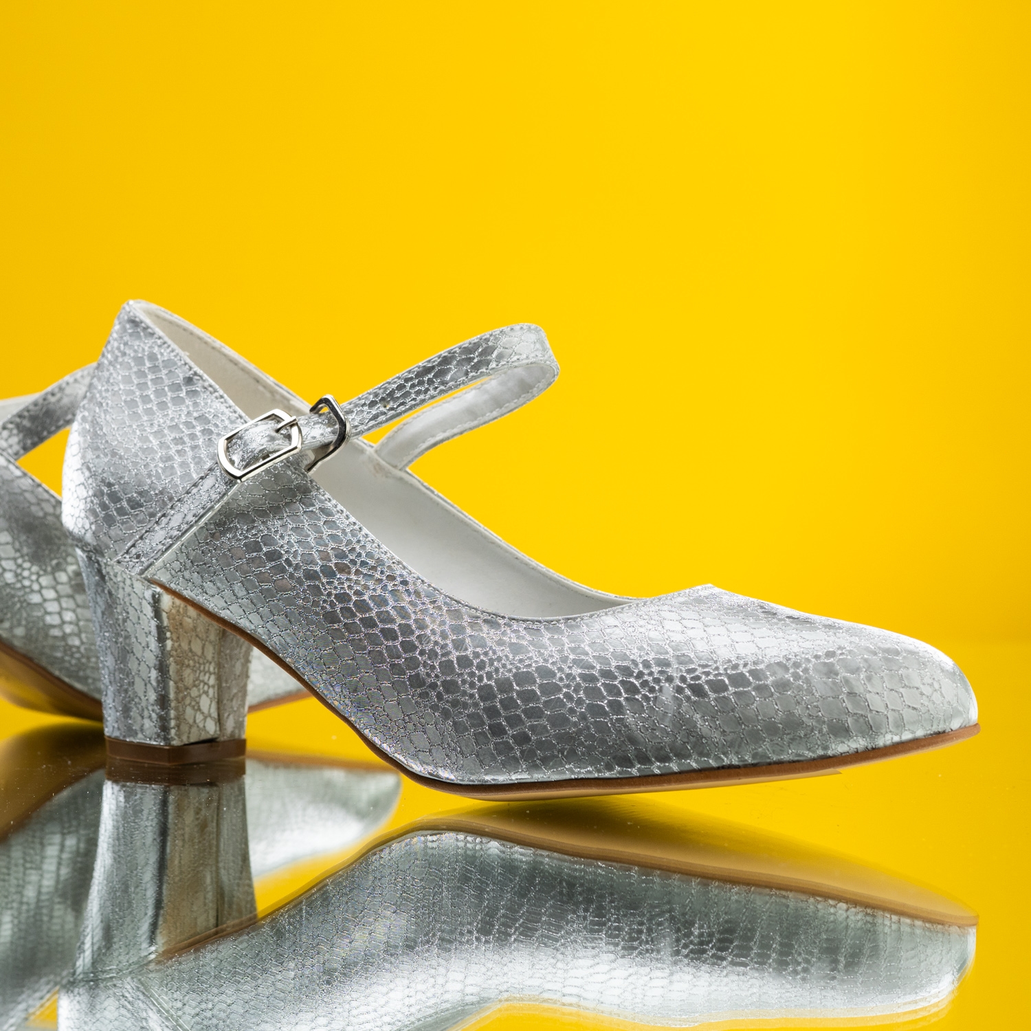 Children’s Formal Heeled Shoes  PONKI Ricercato SILVER №31-36