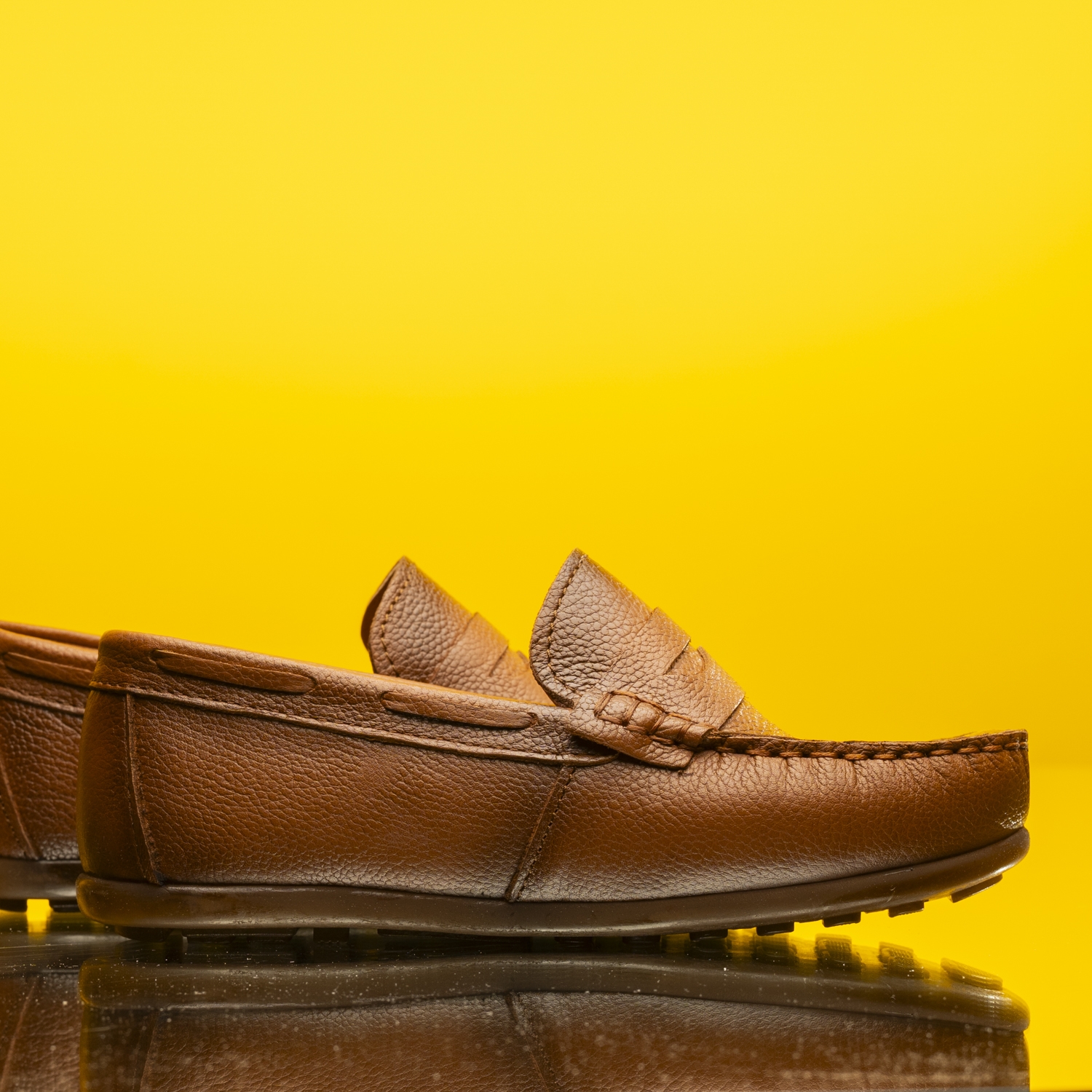 Children's moccasins PONKI GLASSES Brown №36-39