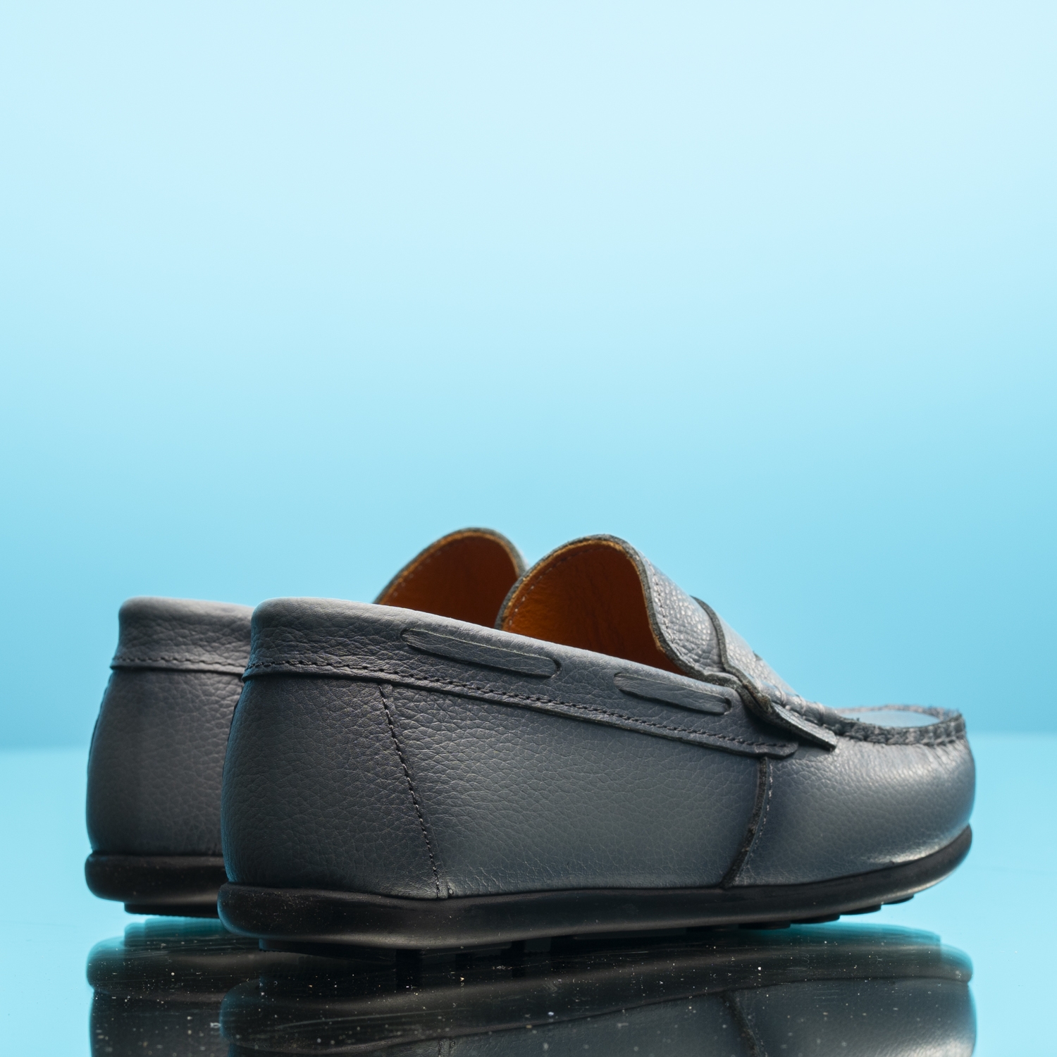 Children's moccasins PONKI GLASSES GREY №36-39