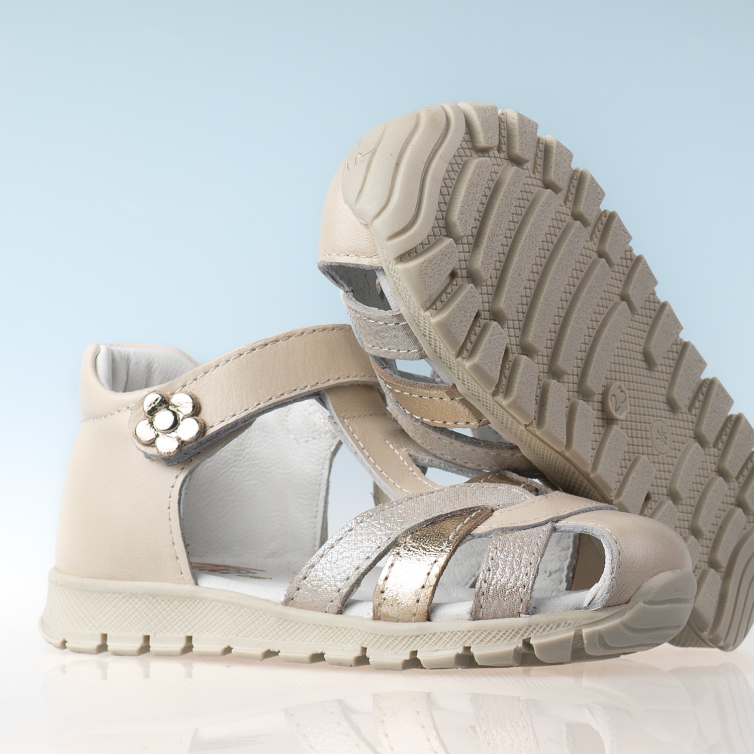 Children's sandals PONKI BEST Beige #26-30