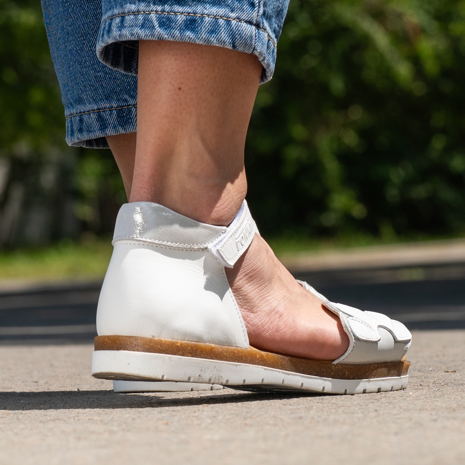 Children's sandals PONKI BLOOMEN WHITE №31-36
