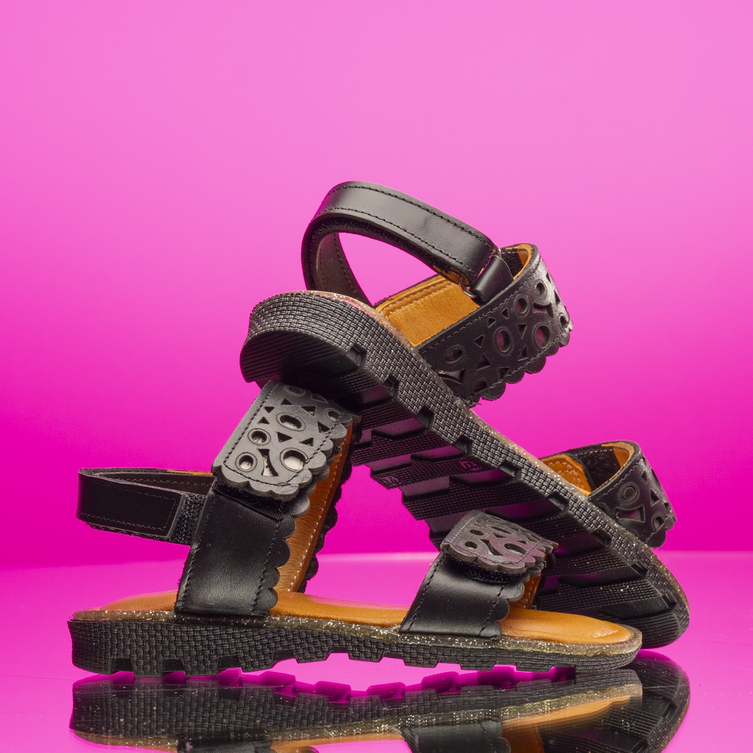 Children's sandals PONKI ELEMENTO Black №26-30