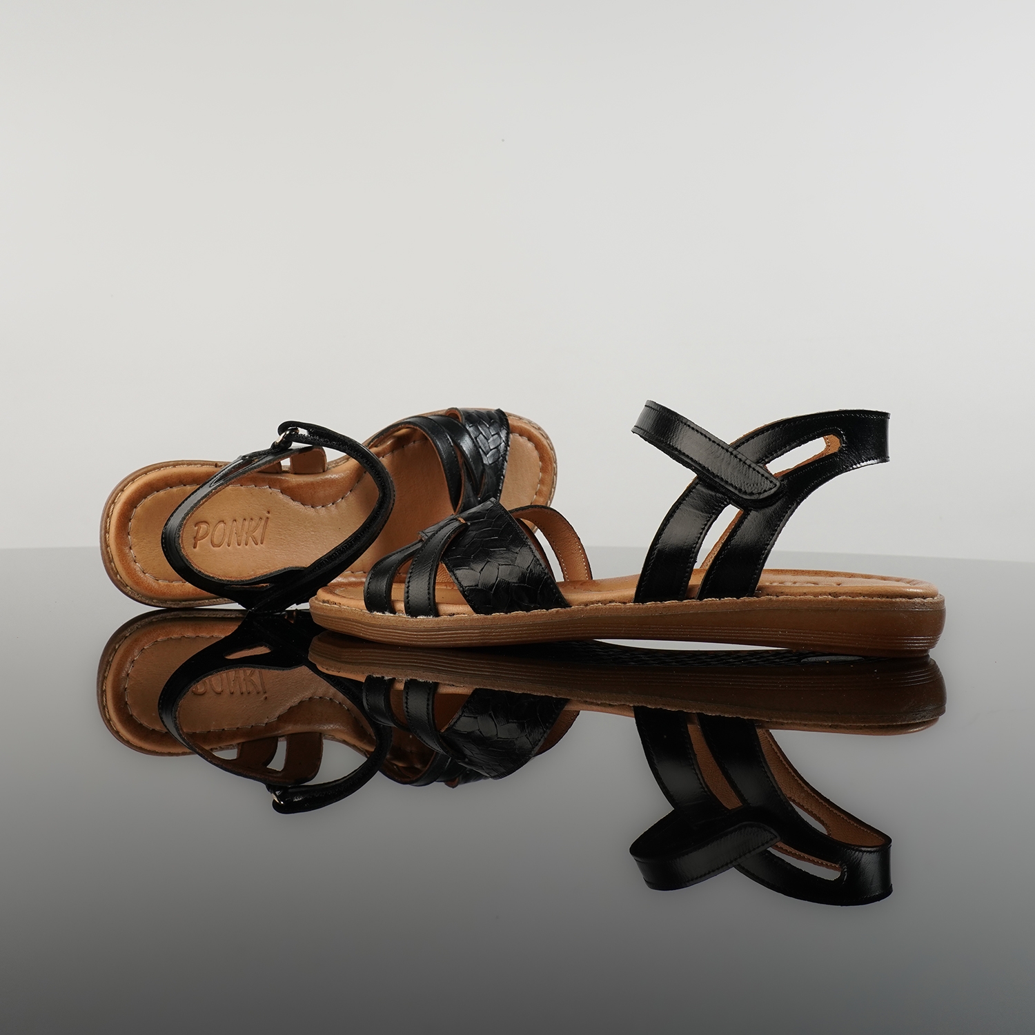 Children's sandals PONKI MINI ANGEL BLACK №31-36