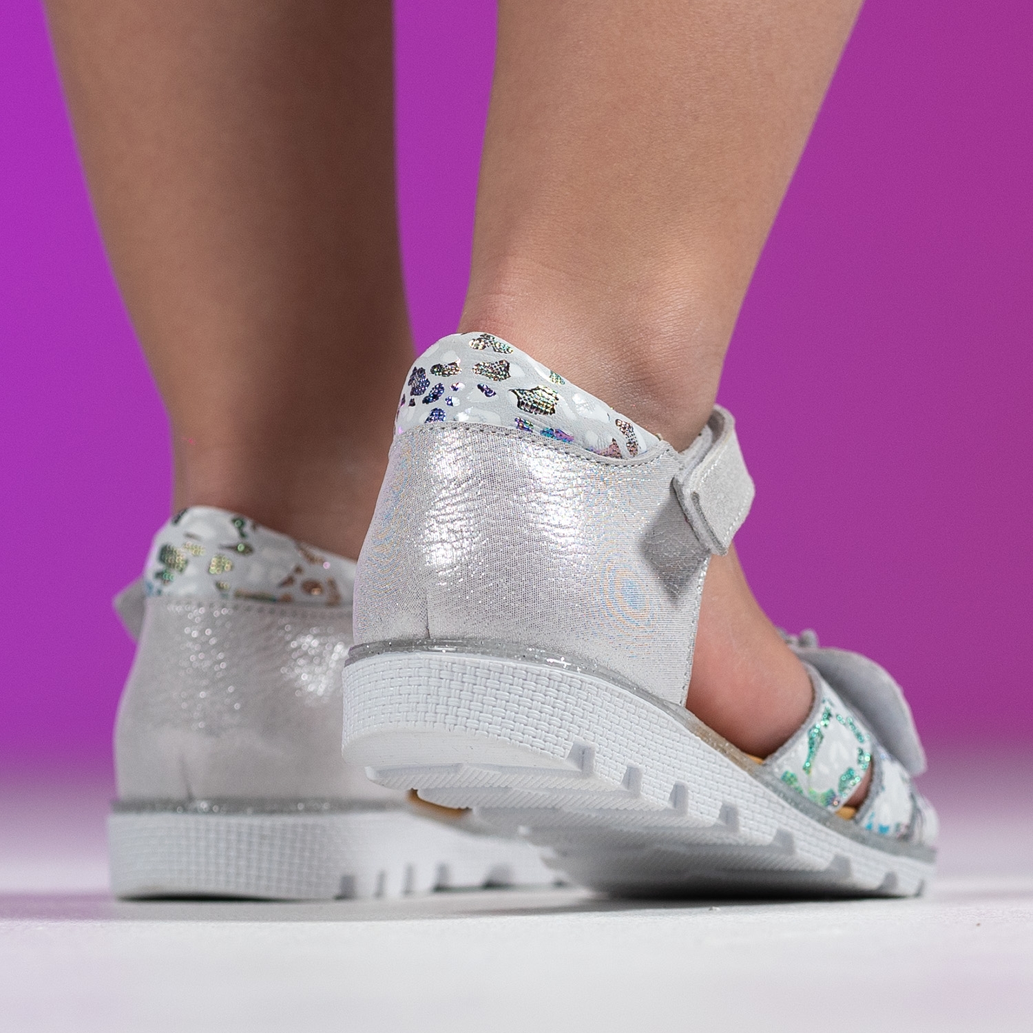 Children's sandals PONKI Queen Silver №26-30