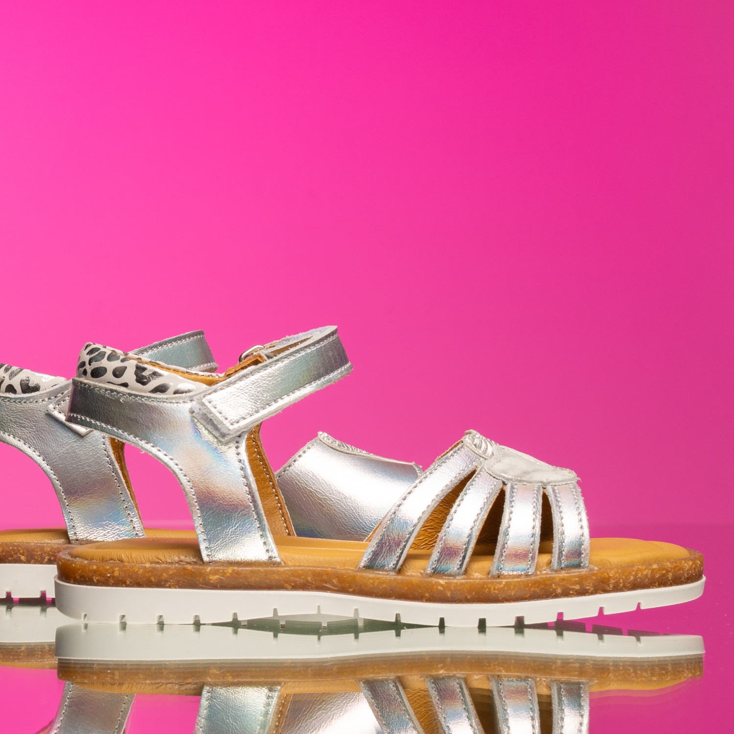Children's sandals PONKI Robin SIlver II №26-30