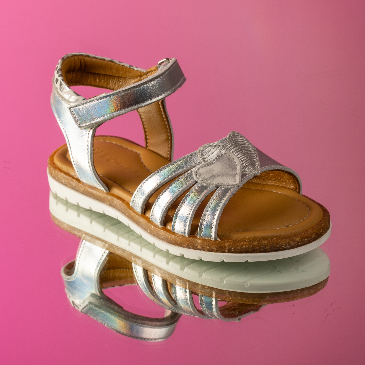 Children's sandals PONKI Robin SIlver II №26-30