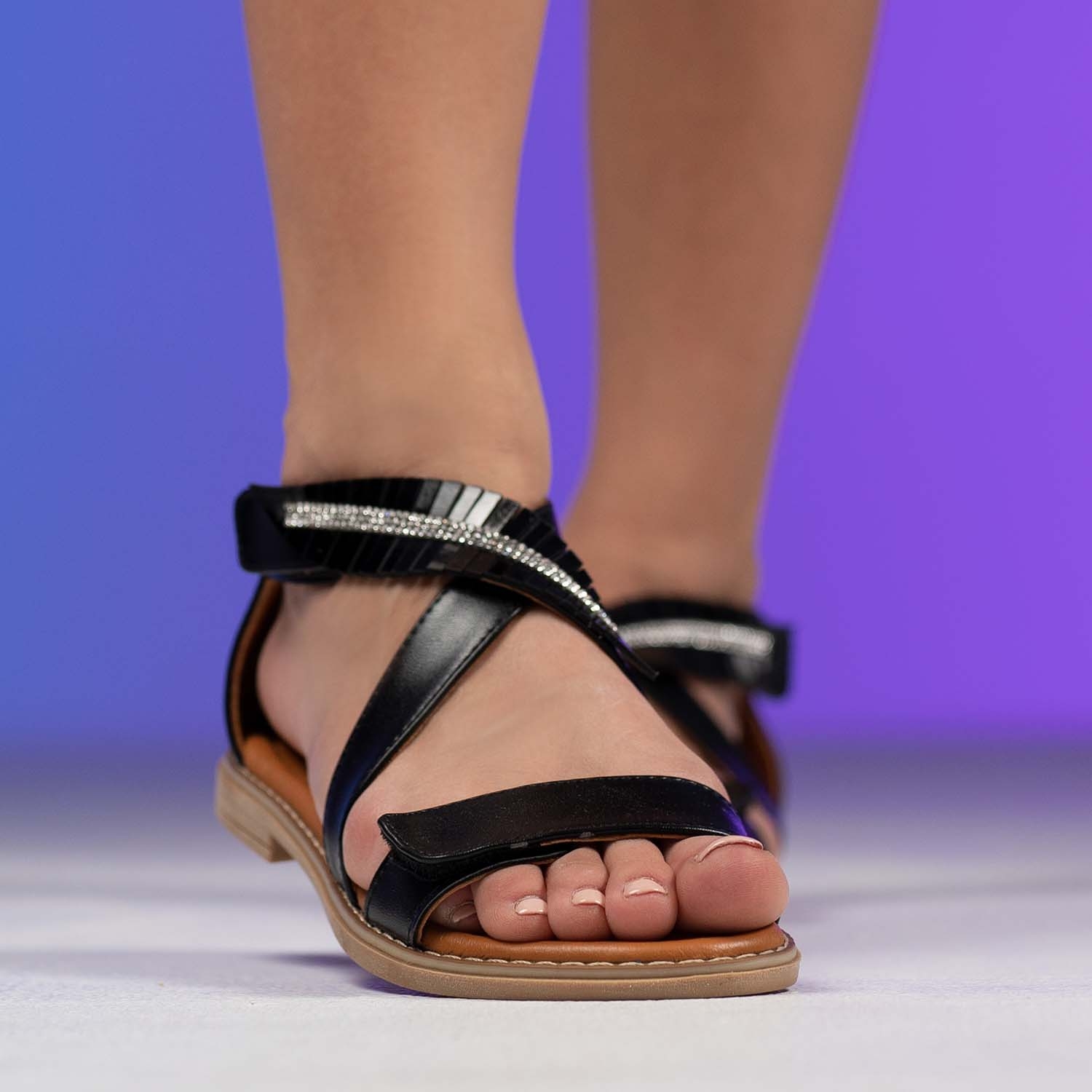 Children's sandals PONKI ROMANES BLACK №31-38