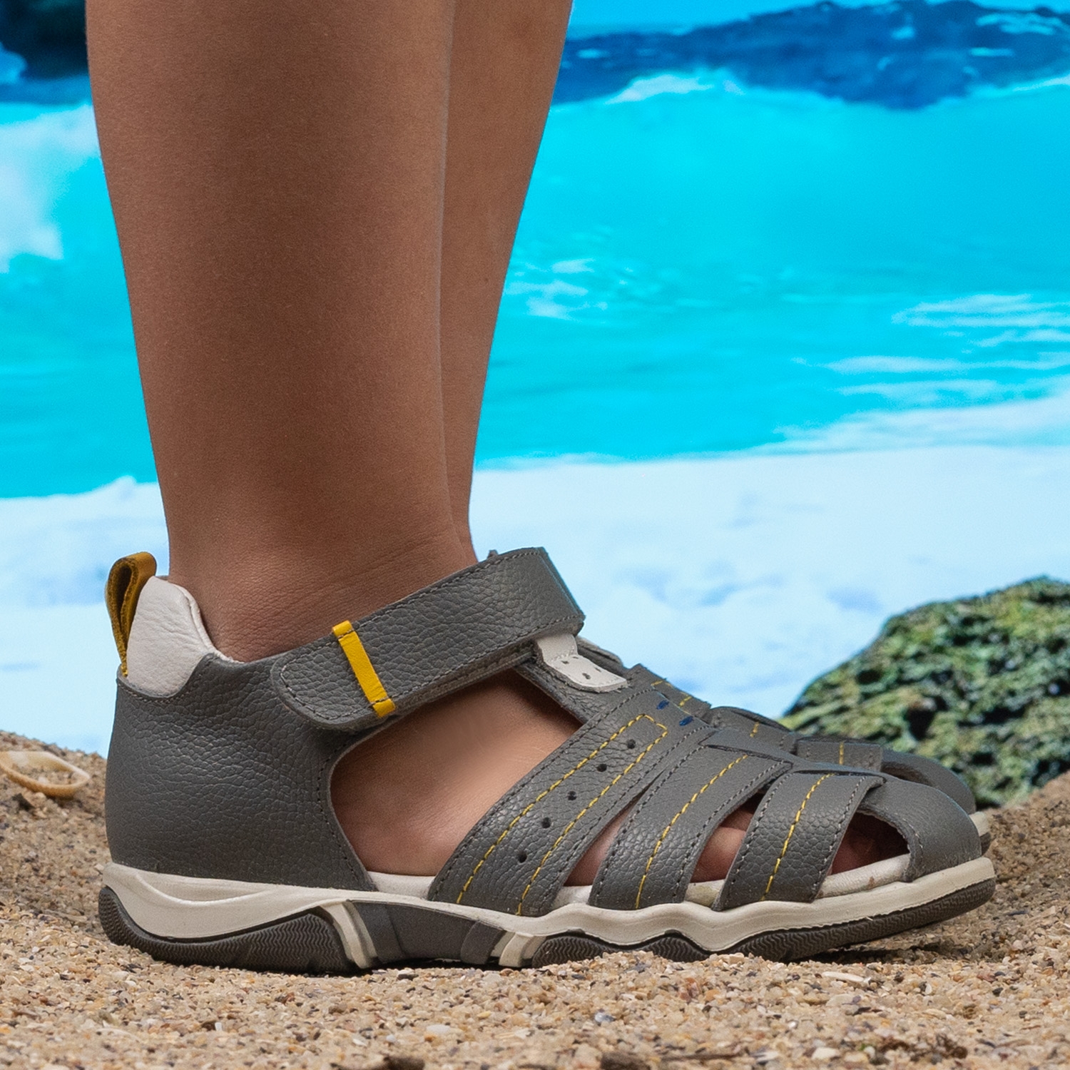 Children's sandals PONKI Safty Grey №26-30