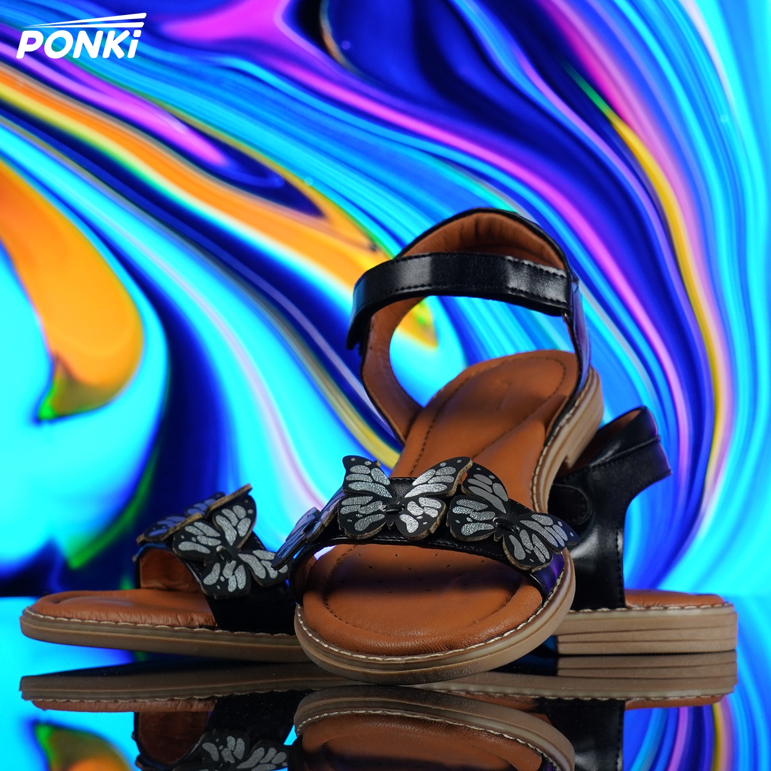 Children's sandals PONKI SWEETFLY BLACK №26-30