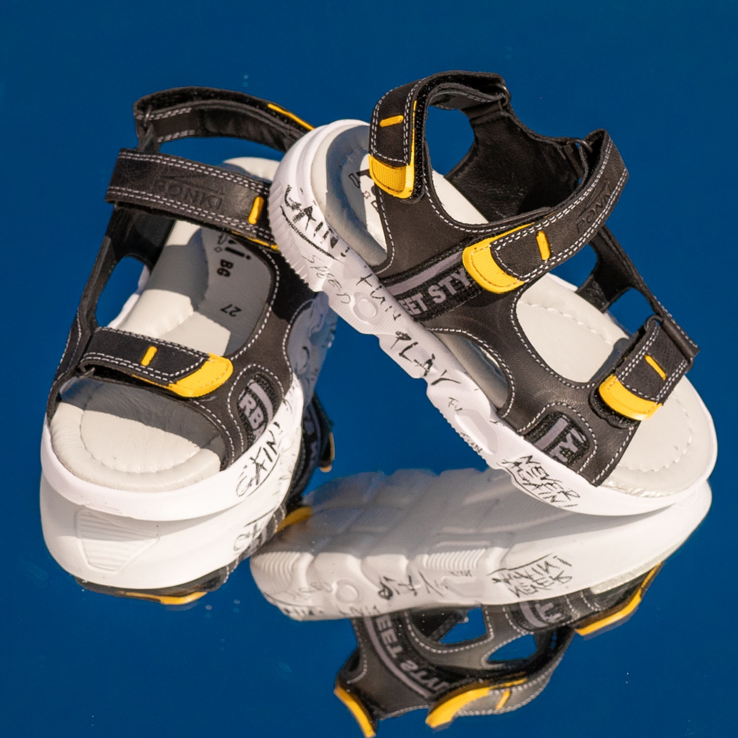 Children's sandals PONKI URBAN STYLE BLACK №27-30