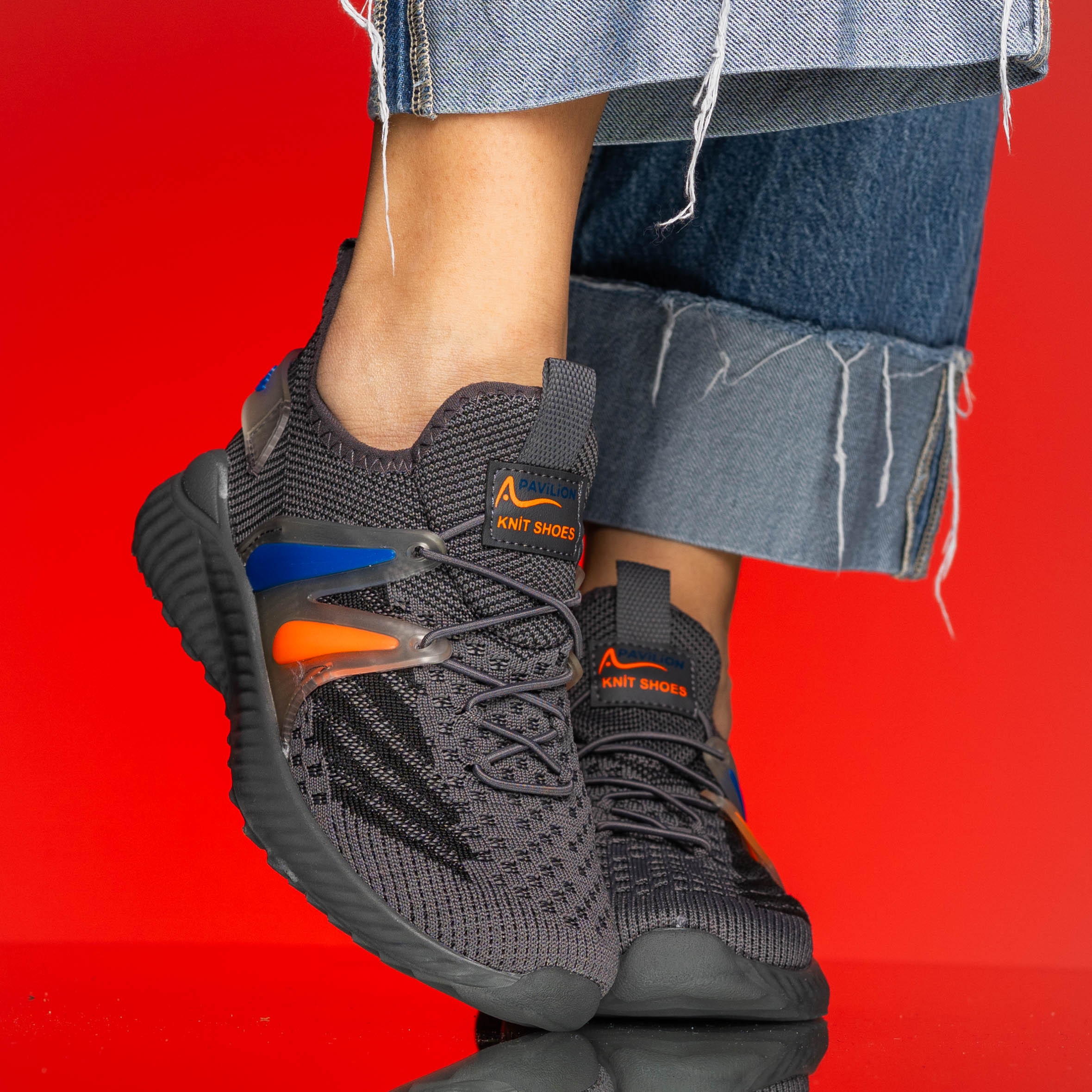 Children's sneakers Pavilion Grey-orange №31-35