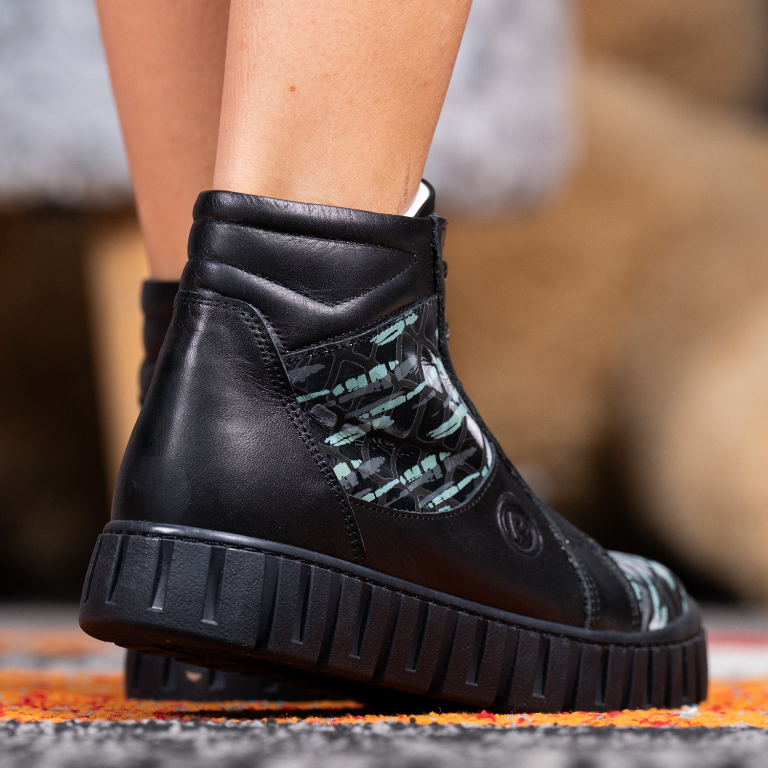 Children's sneakers PONKI Maiden Black-Green №31-36
