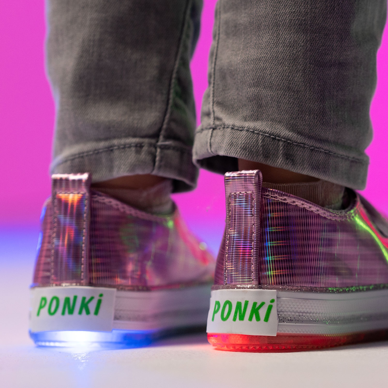 Children's sports shoes with luminous soles PONKI CNW-RS Pink №26-30