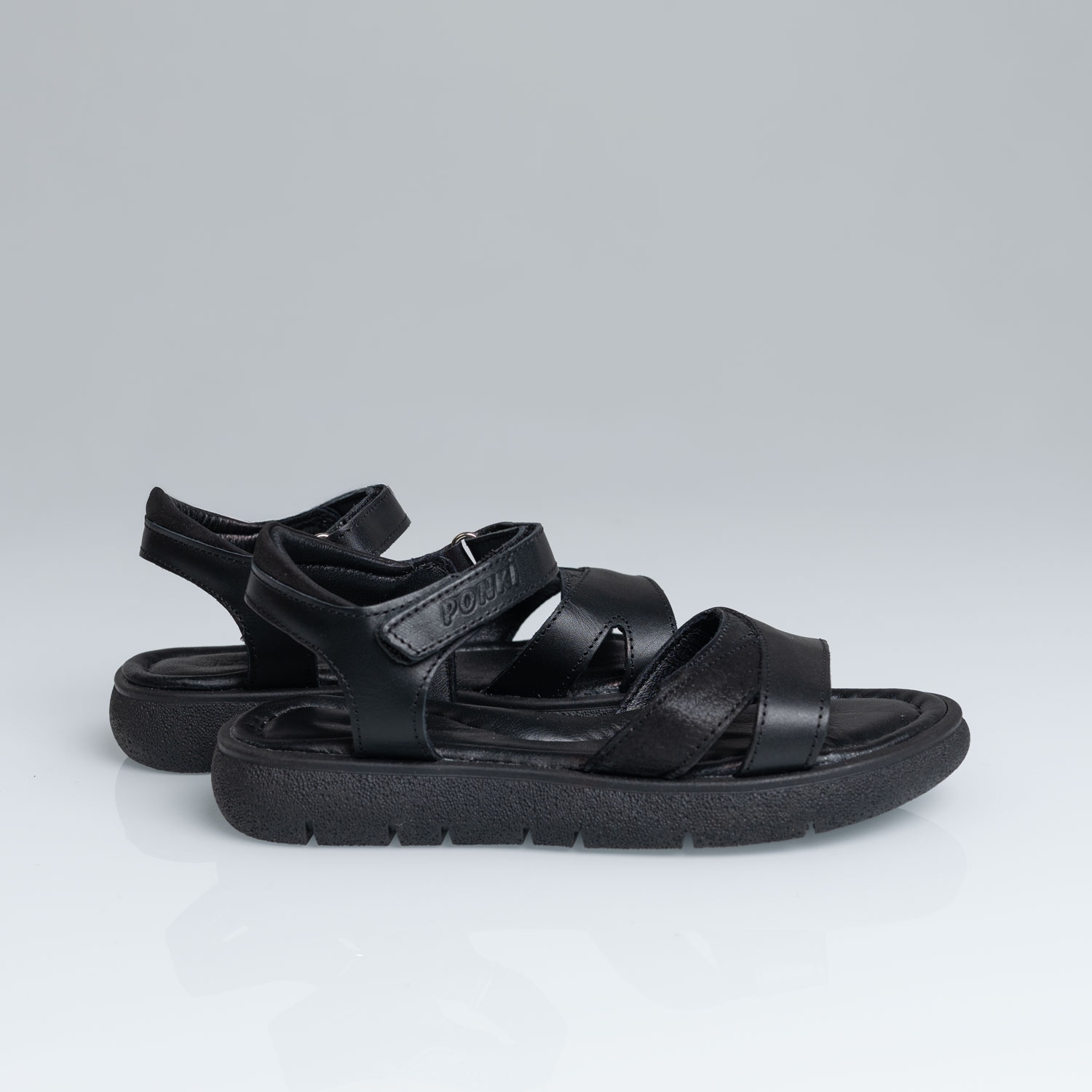 Children Sandals PONKI Sparkle Black №31-36