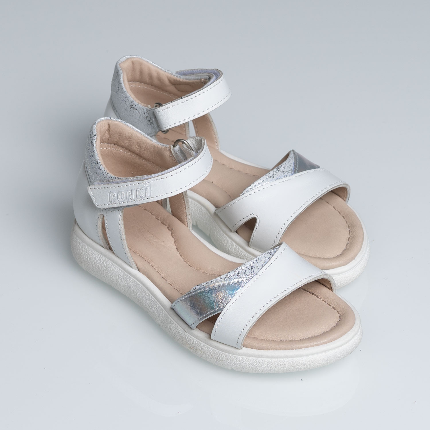 Children Sandals PONKI Sparkle White №26-30