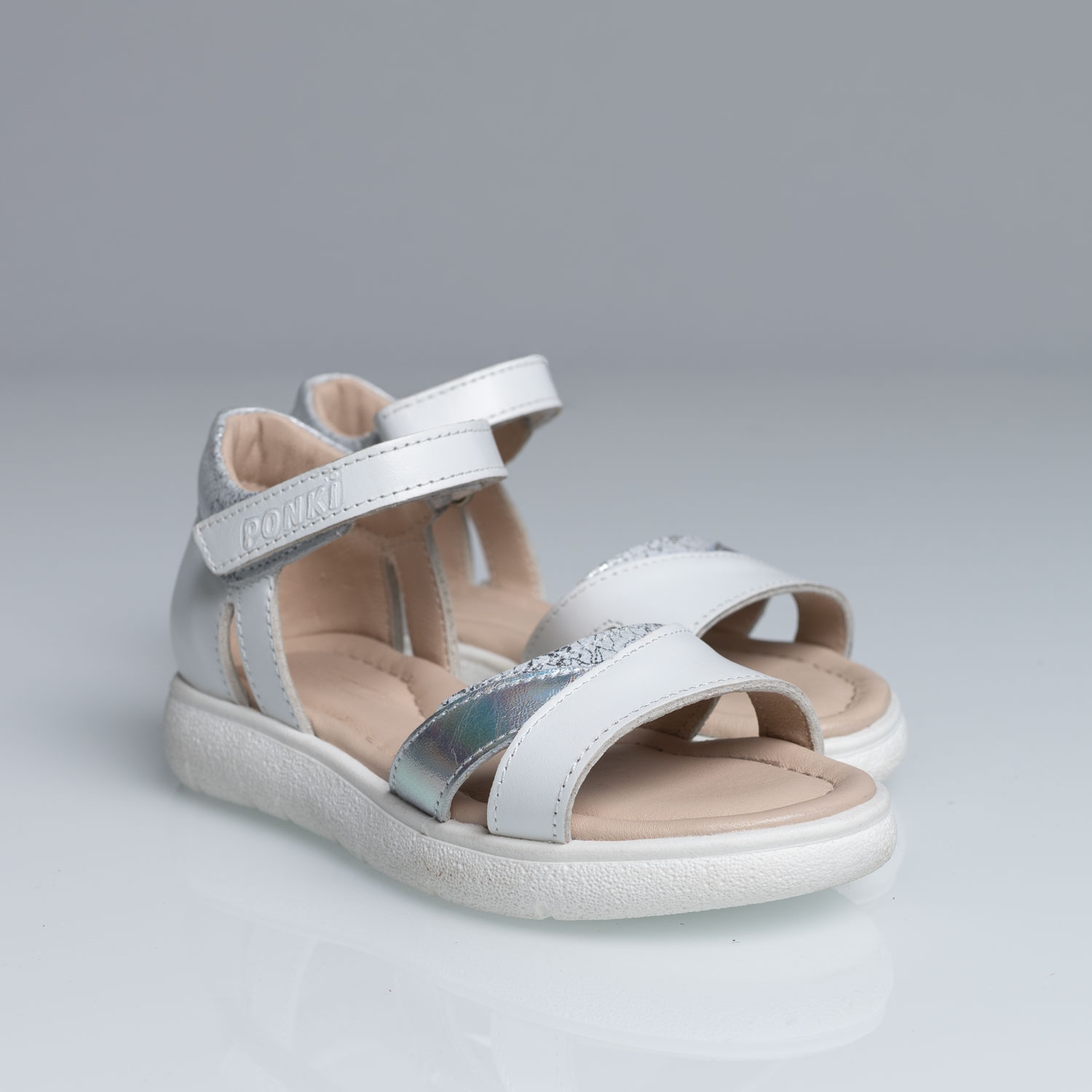 Children Sandals PONKI Sparkle White №26-30