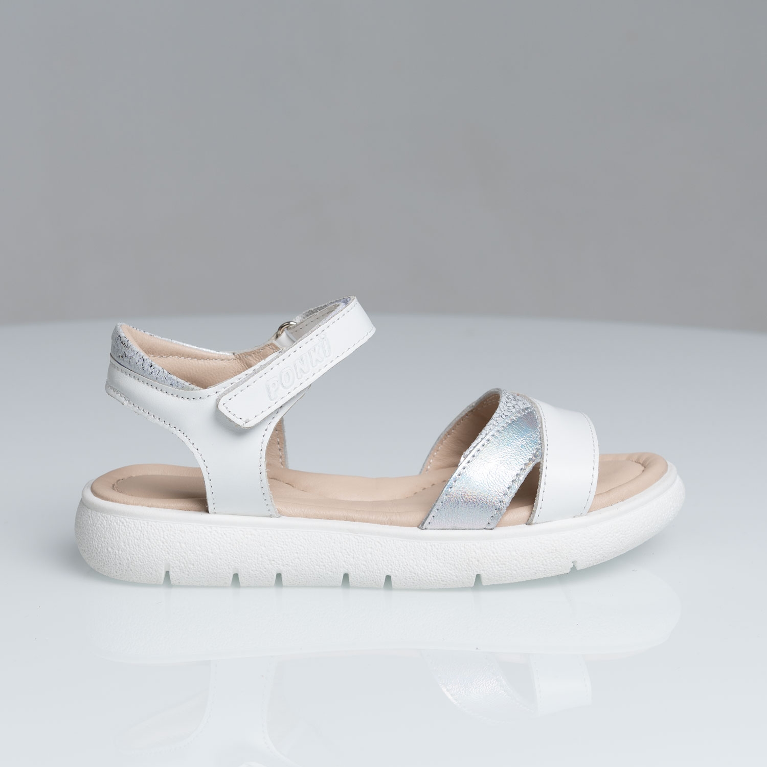 Children Sandals PONKI Sparkle White №31-36
