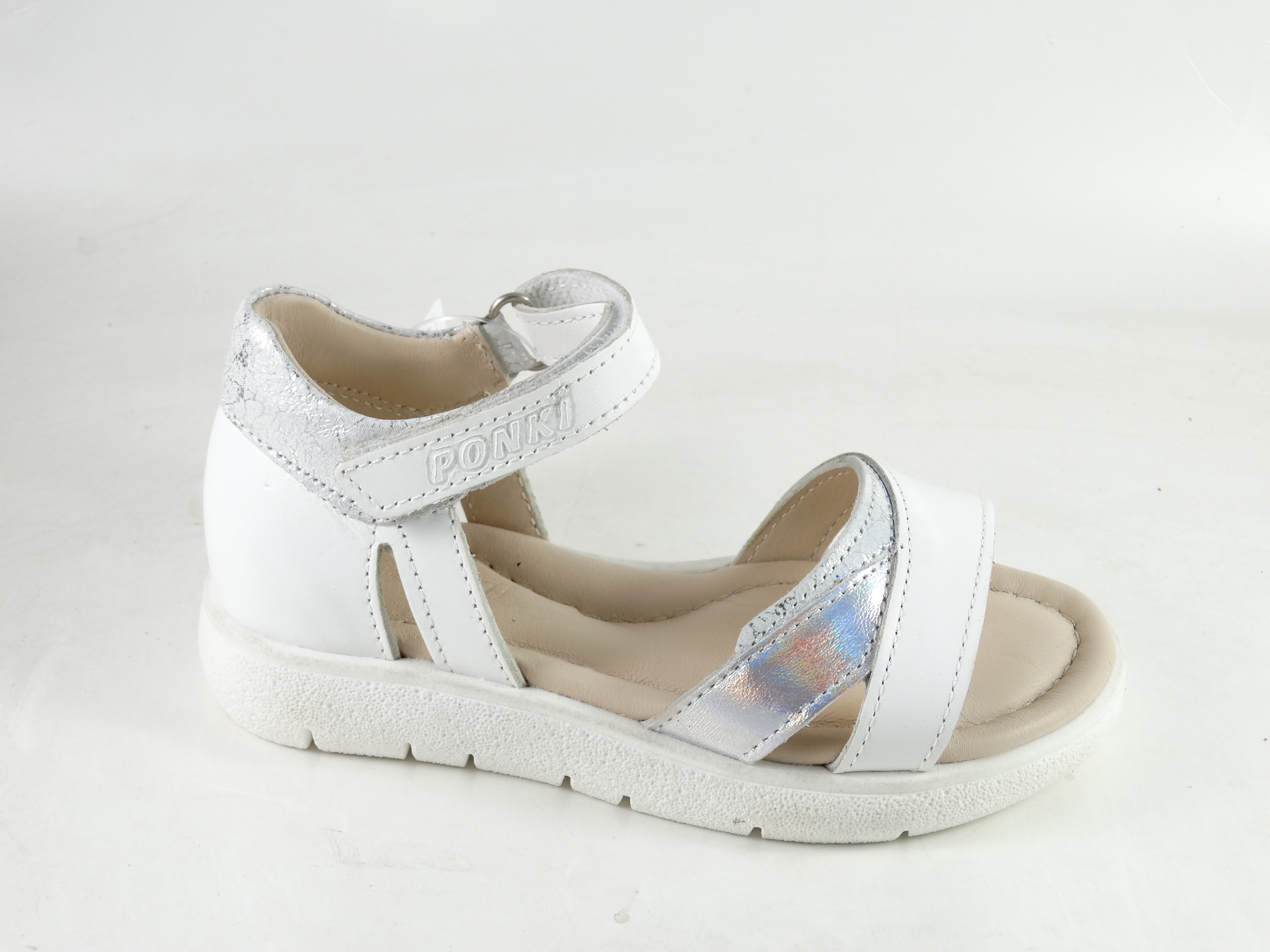 Children Sandals PONKI Sparkle White №31-36