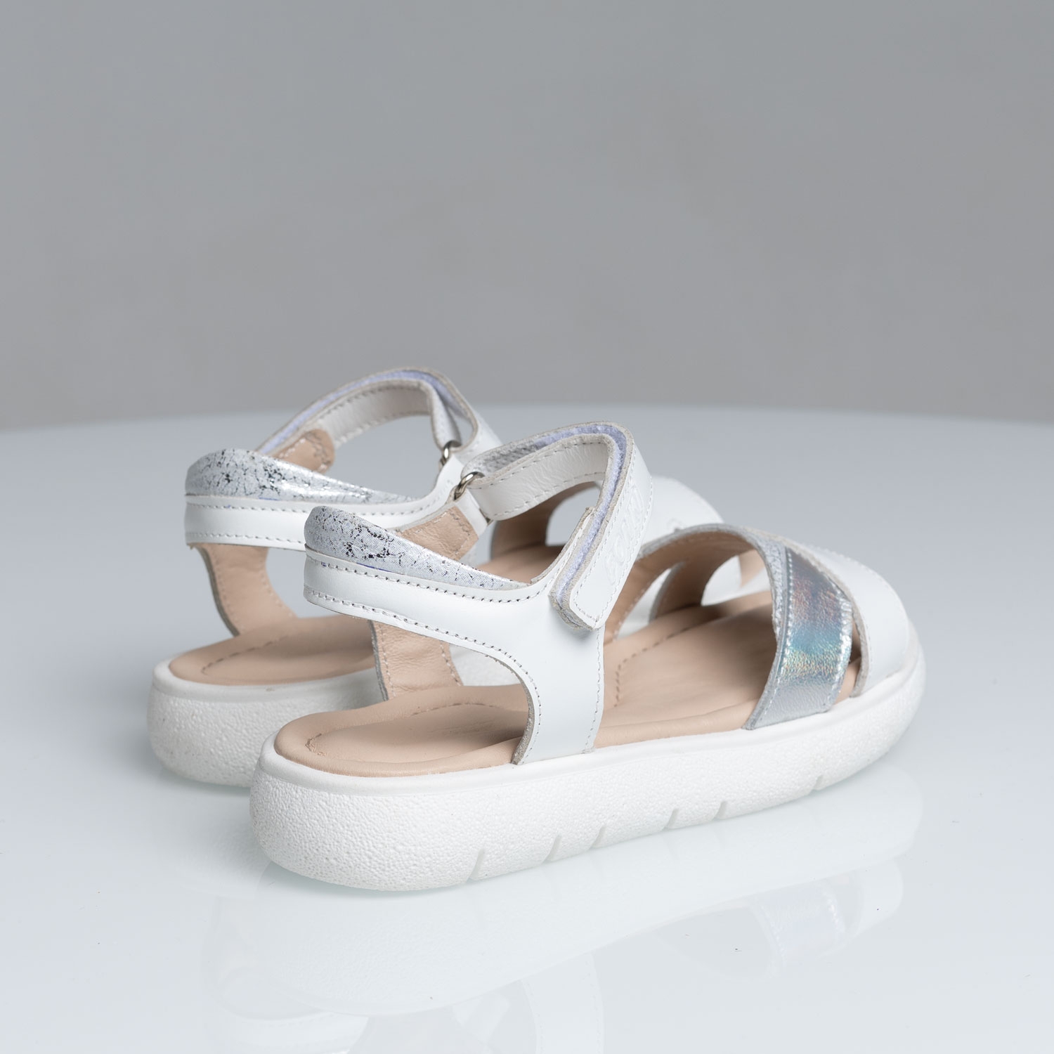 Children Sandals PONKI Sparkle White №31-36
