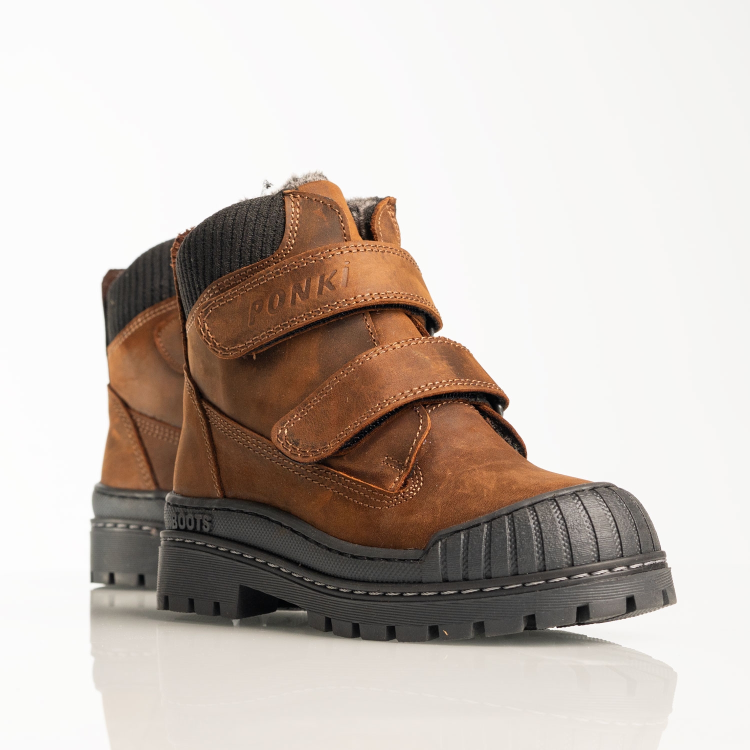 Cizme pentru copii **PONKI Noble Sand Brown**, mărimi **26–30