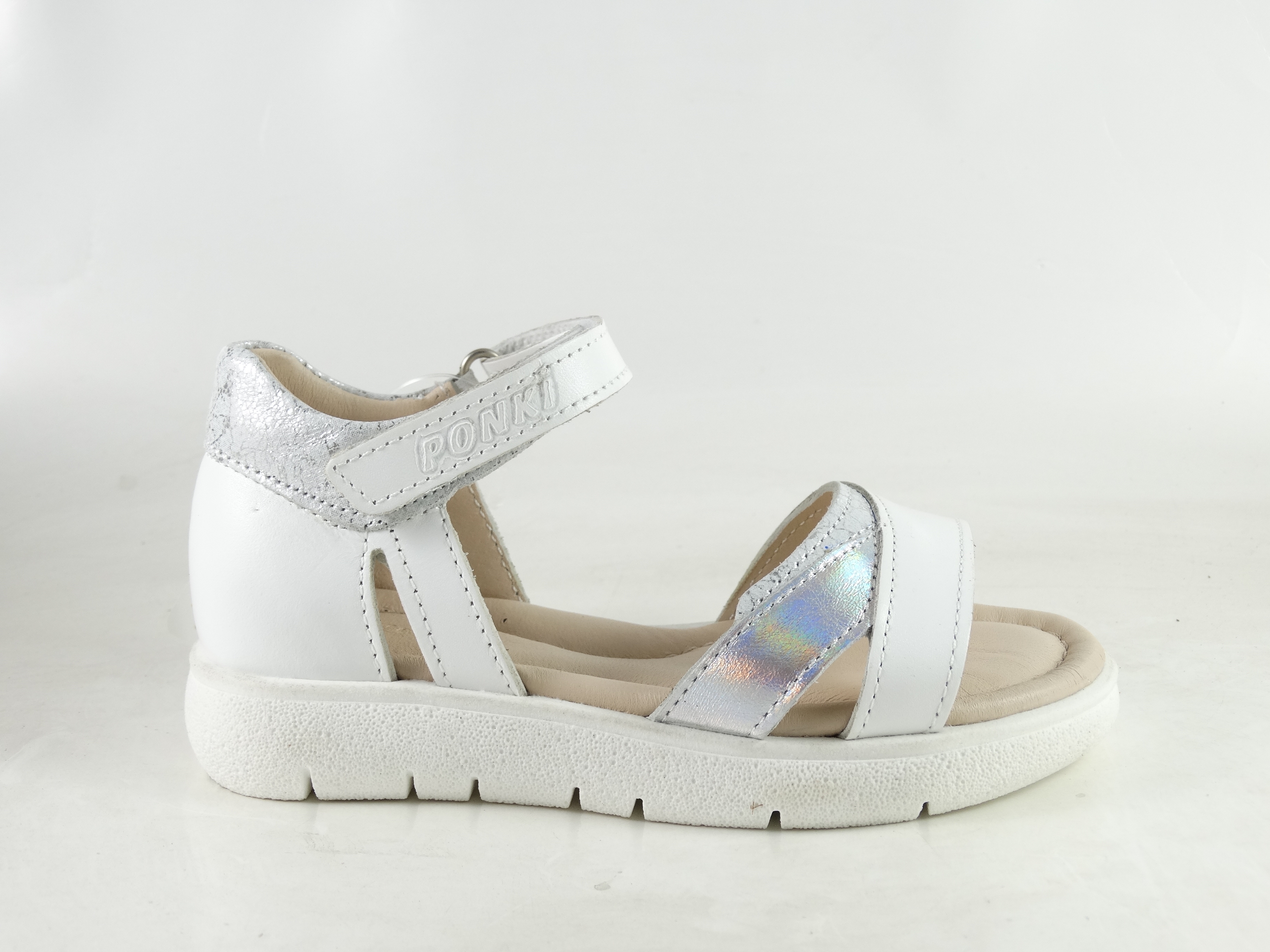 Children Sandals PONKI Sparkle White №26-30