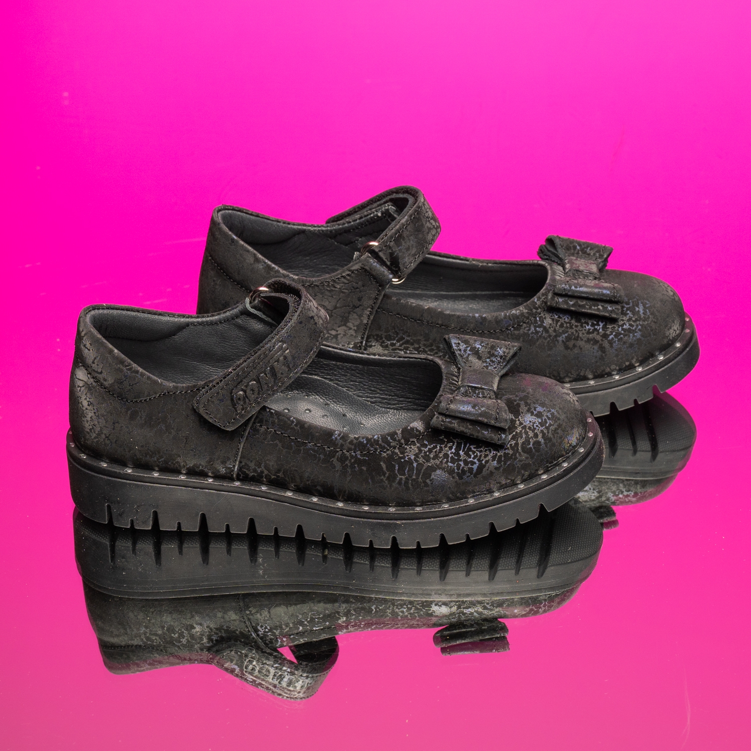 Balerini pentru fete **PONKI ELEGANZA Black Fusion II** №31–36