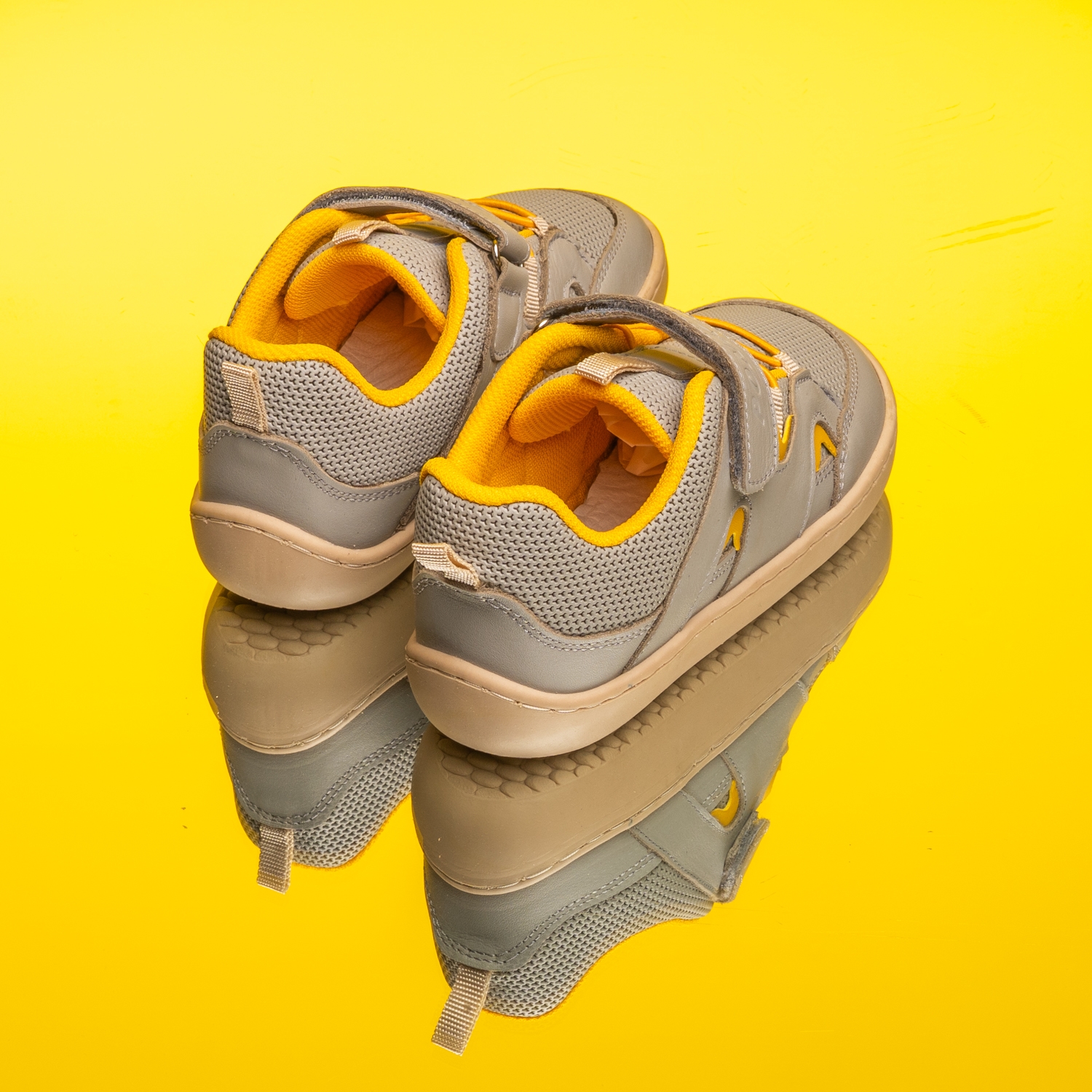 Pantofi barefoot pentru copii **PONKI Barefoot SQUASH II Gri** №26–30