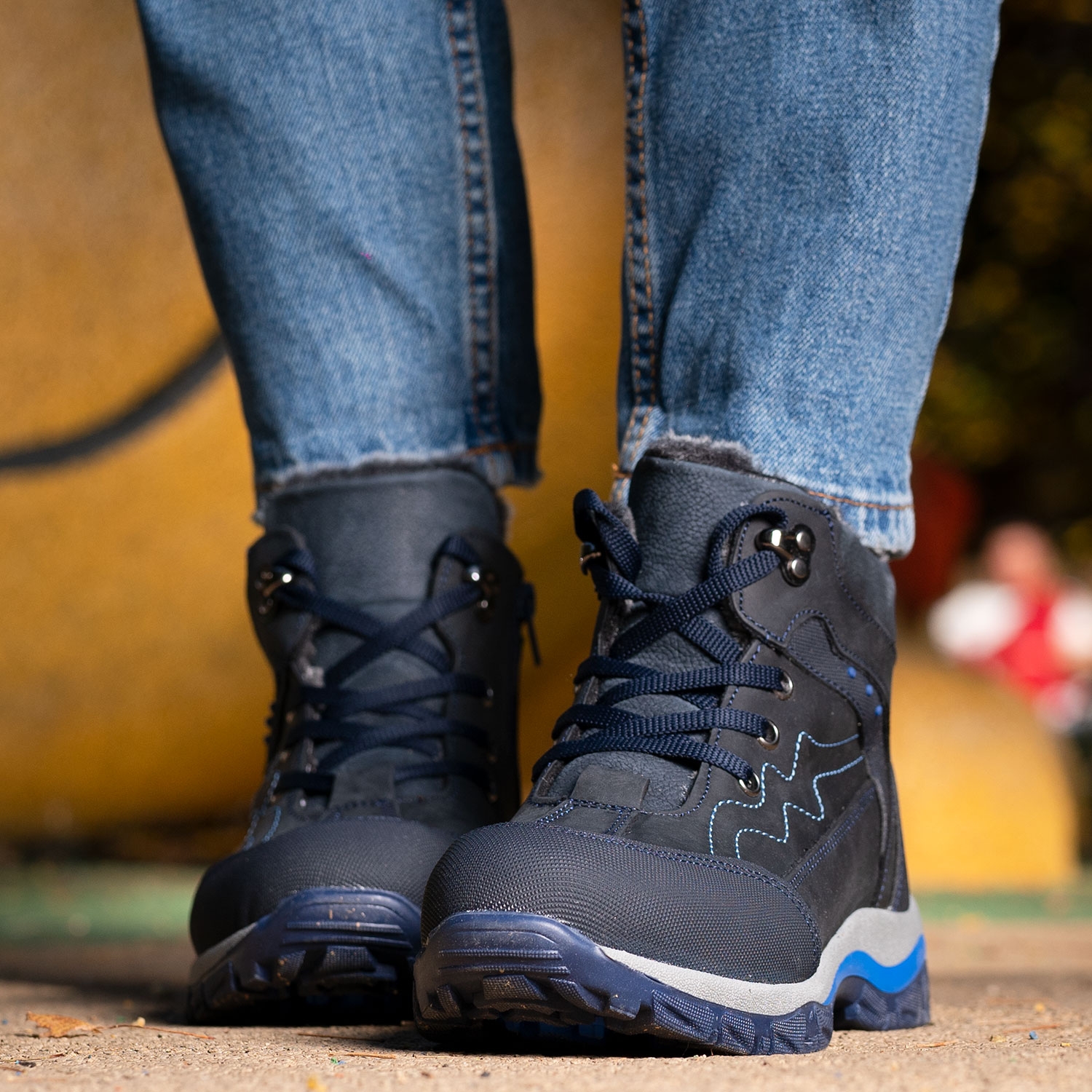 Kids Boots PONKI Rough DARKBLUE Size 31-36