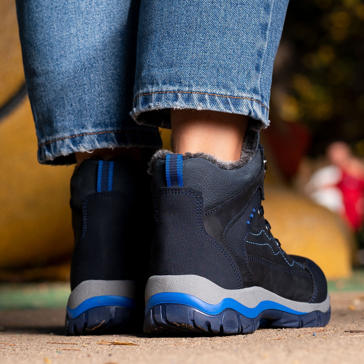 Kids Boots PONKI Rough DARKBLUE Size 31-36