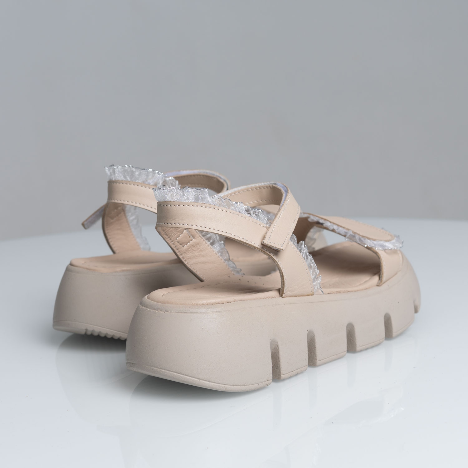 Lady Sandals ESTEL Dantelle BEIGE №36-40